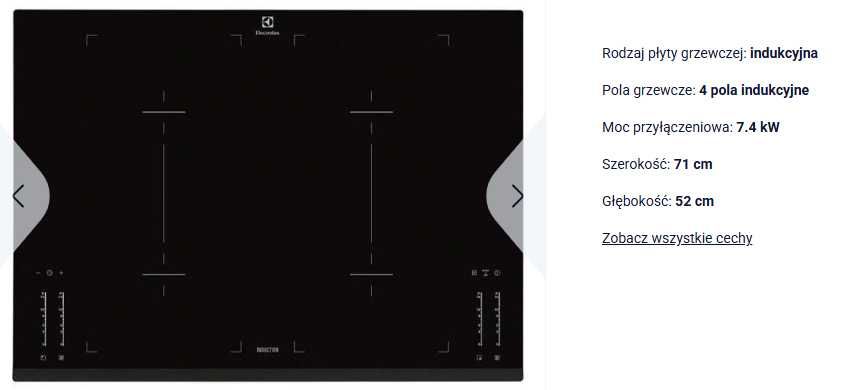 Płyta indukcyjna ELECTROLUX 71cm