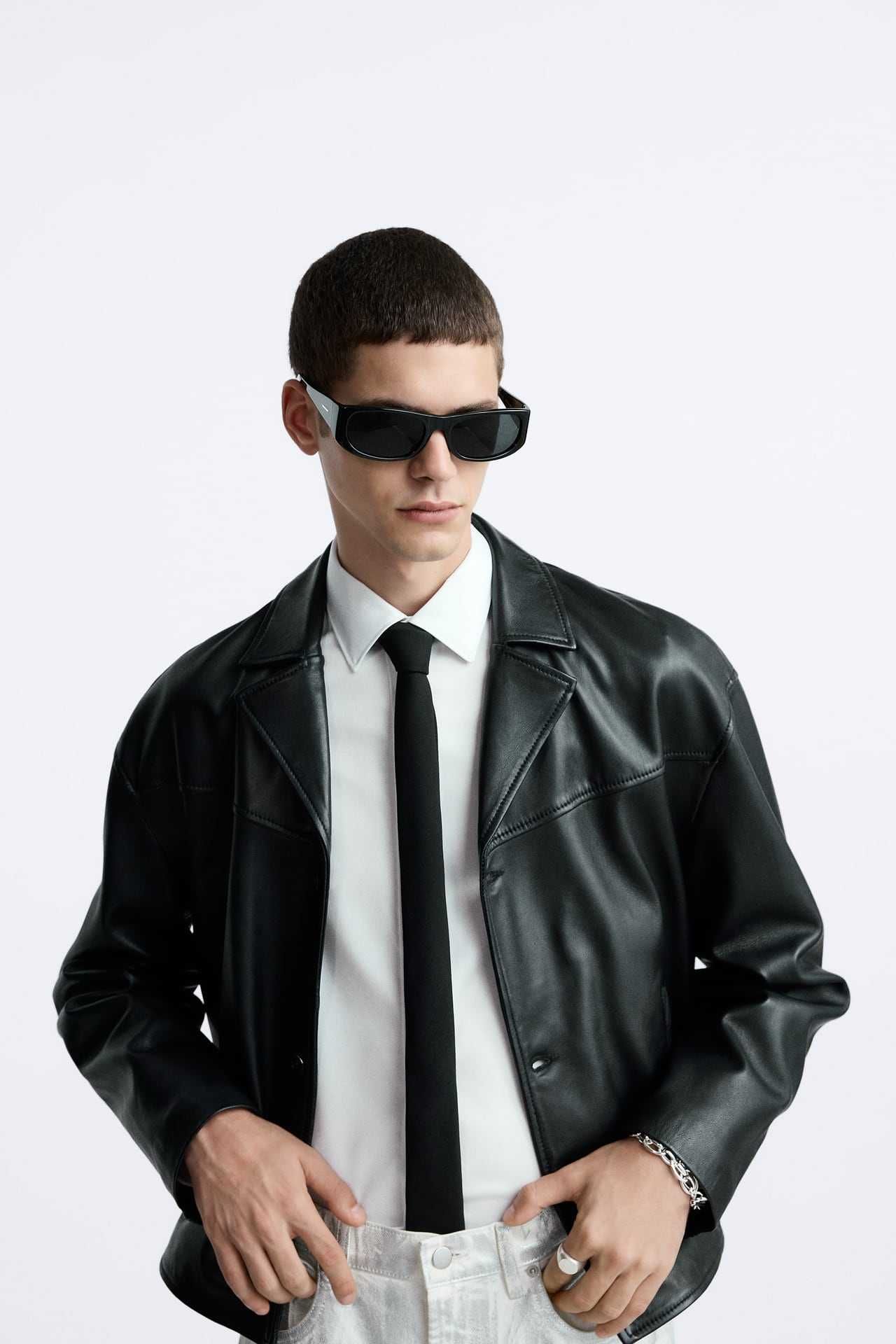 Zara Leather Jacket | Шкіряна куртка з натуральної шкіри | Бренд Zara