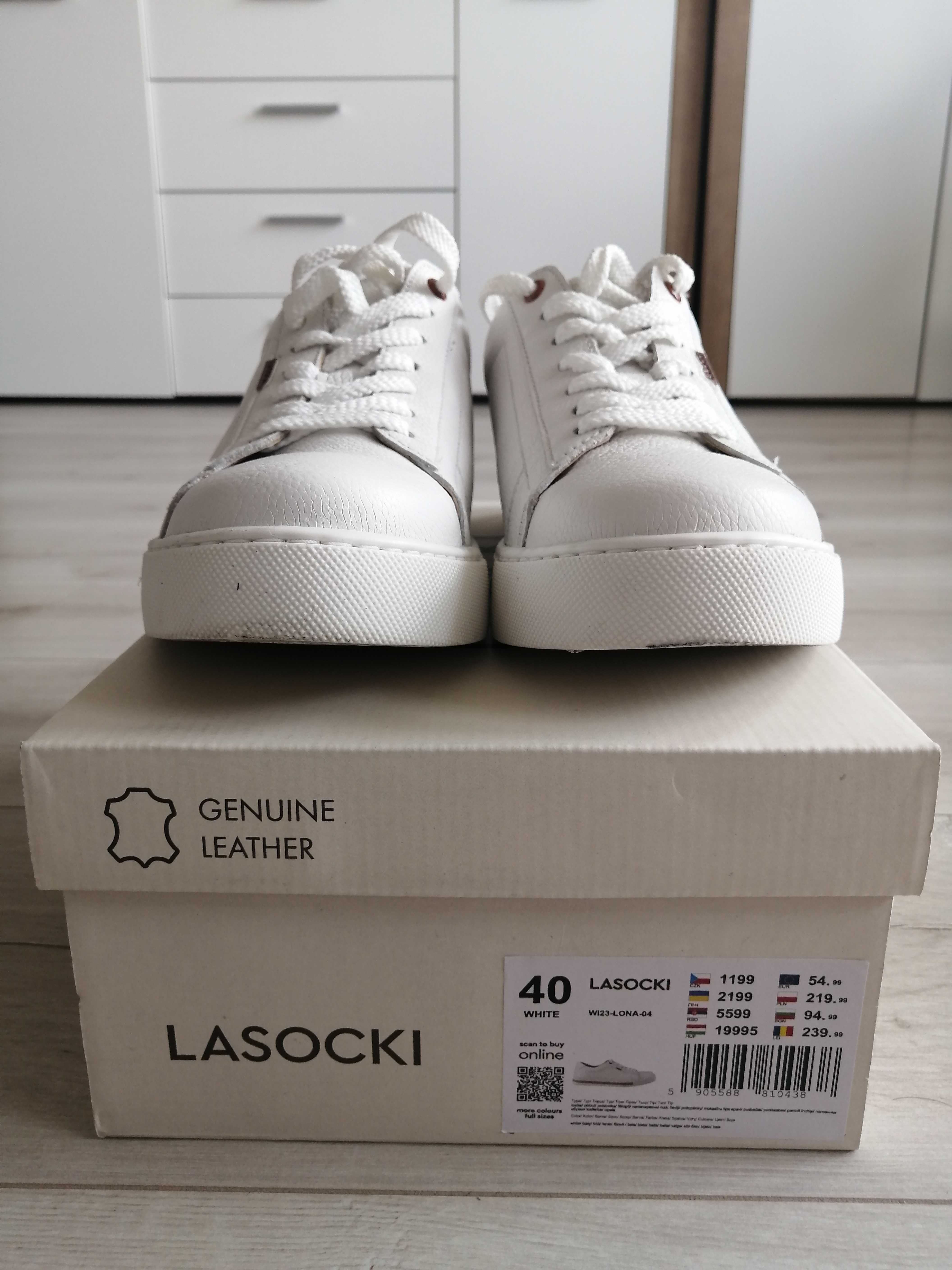 Sneakersy skórzane Lasocki