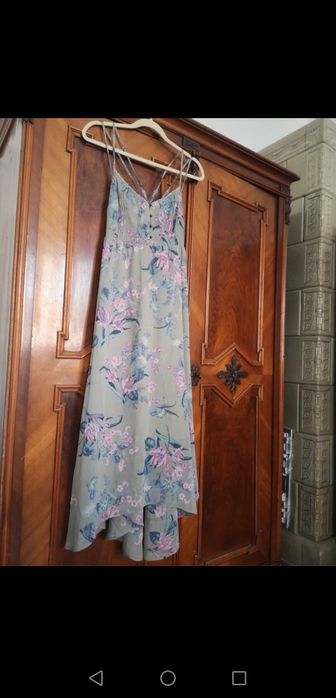 sukienka letnia długa kwiatowy wzór