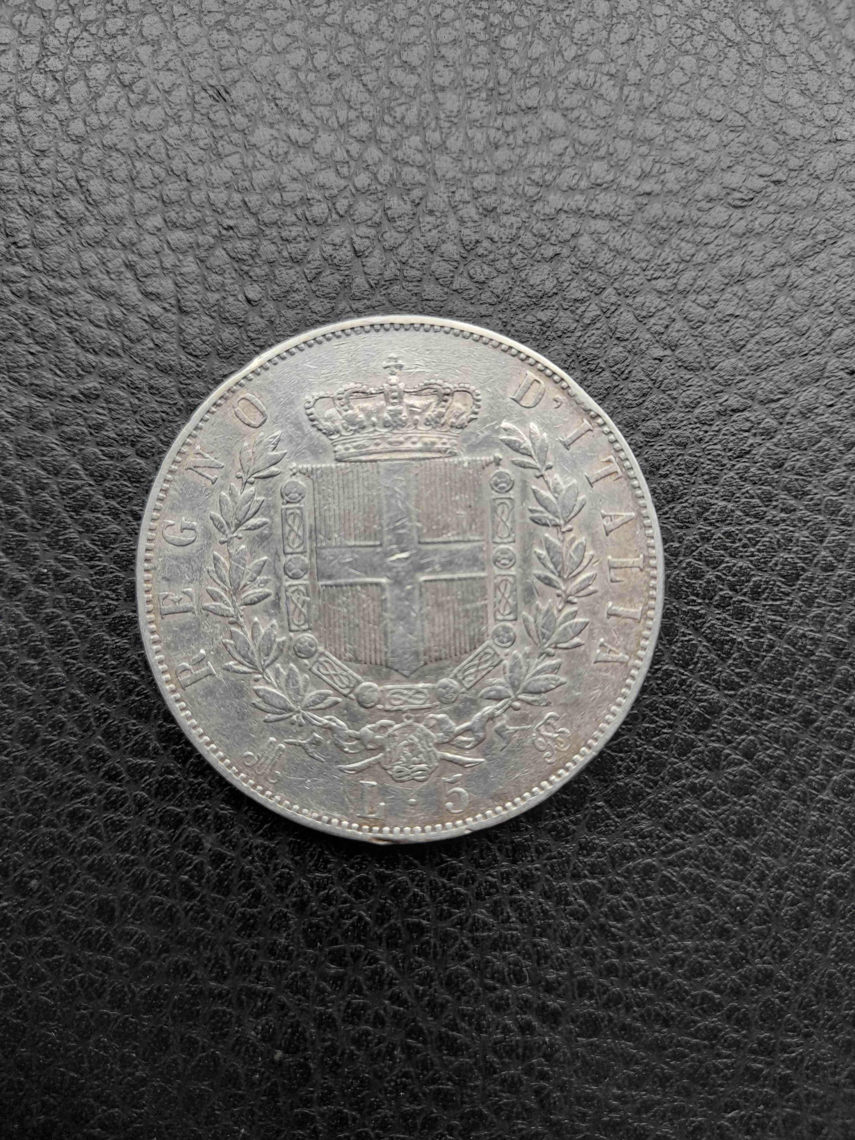 5 лир 1871 г. Италия ( серебро)