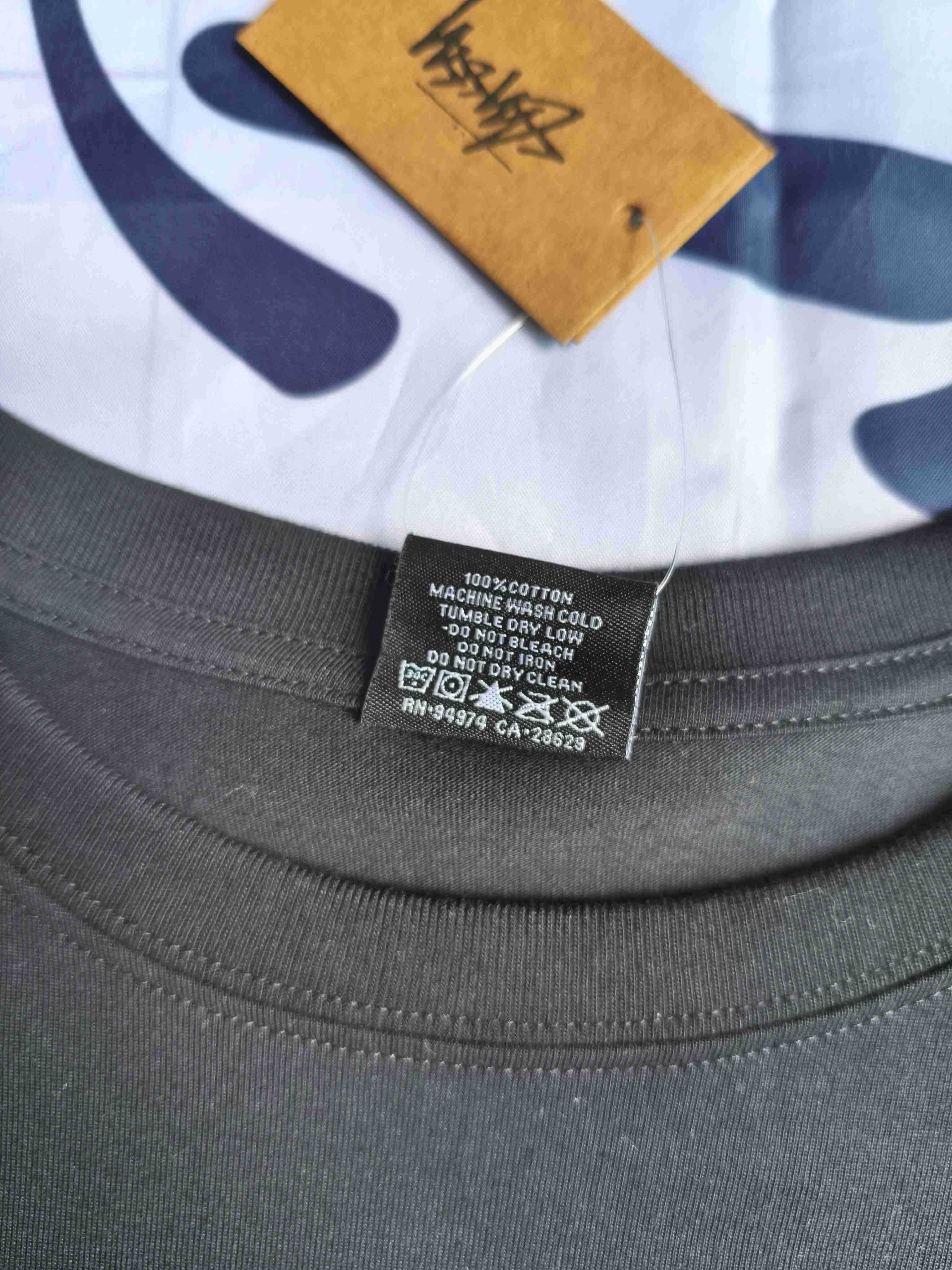 Stussy Męska Czarna Koszulka z Nadrukiem L