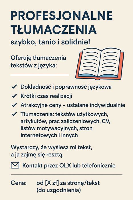 Profesjonalne tłumaczenia – szybko, tanio i solidnie!