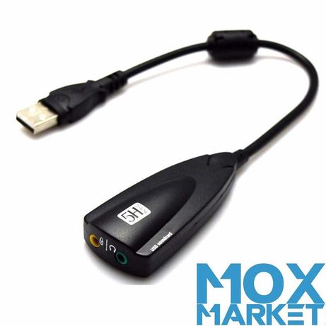USB звуковая карта ROXMAX 5H Pro audio sound card adapter 3D Sound 7.