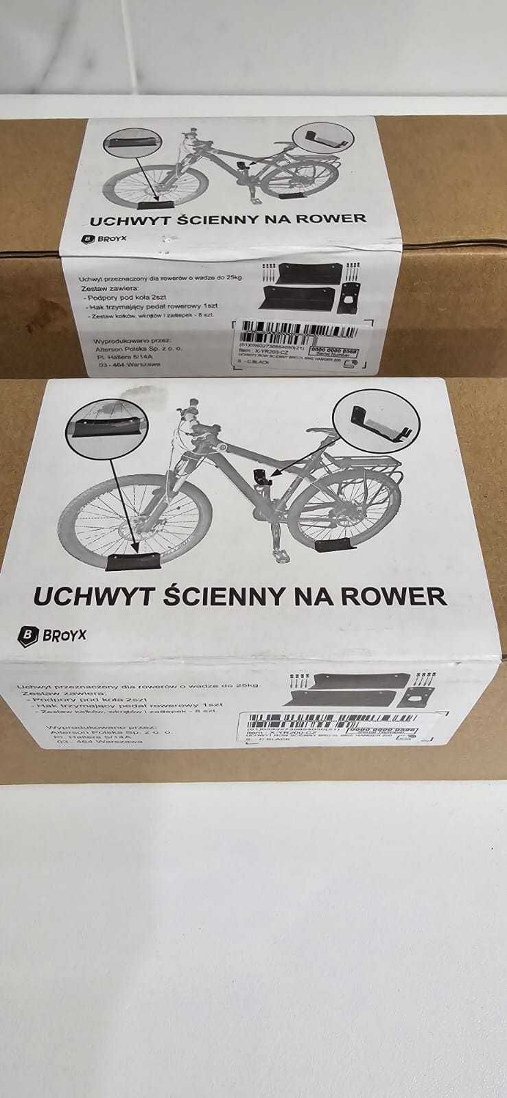2 Uchwyty ścienne na rowery BROYX