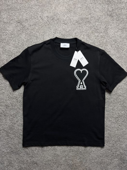 T-shirt Ami Paris Logo C/ Relevo Tamanho M