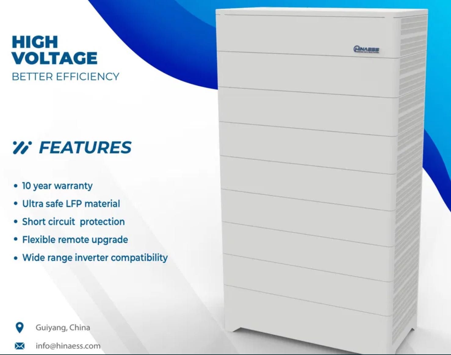 HinaESS Magazyn energii HV PowerStack 15 kWh + BMS 16 499 zł z VAT!