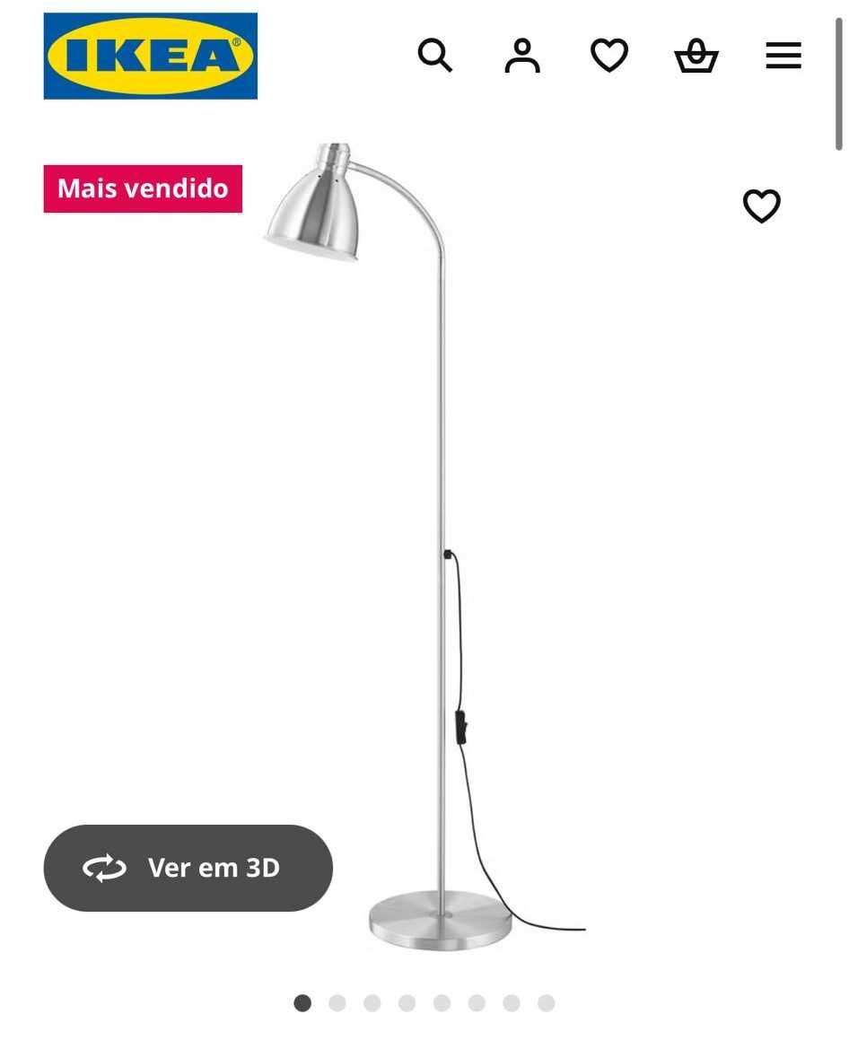 Candeeiro Ikea Lersta, alumínio