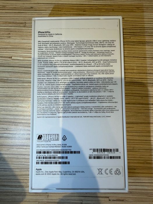 iPhone 14 Pro 512GB Gold - stan bardzo dobry, bateria 91%