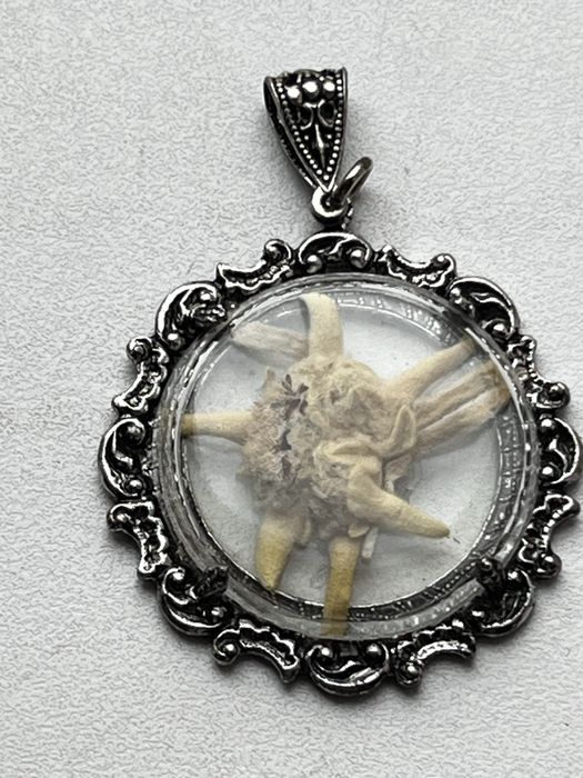 Винтажная подвеска кулон медальон Эдельвейс - 380 грн