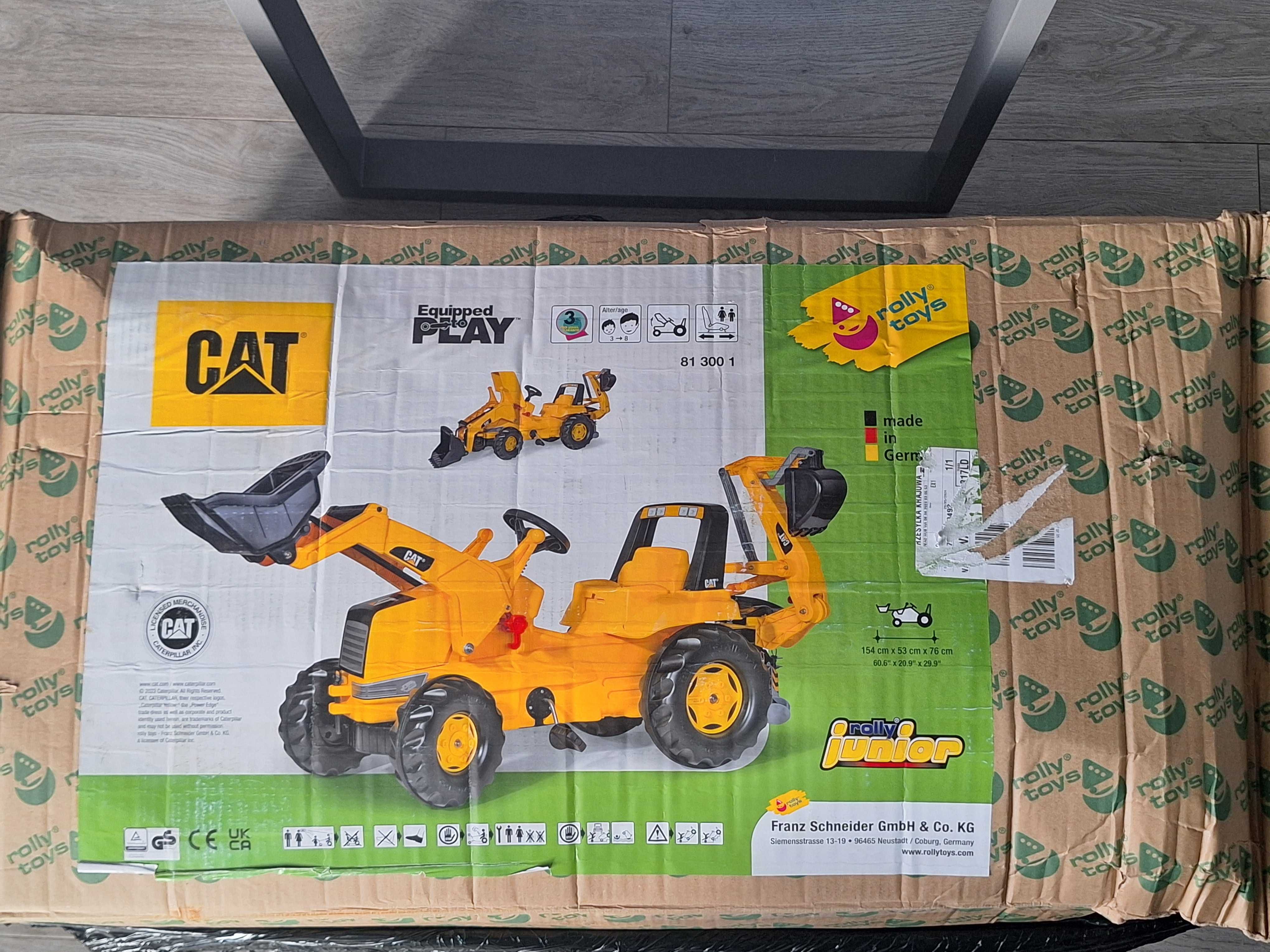 Traktor Cat z łyżką i koparką Rolly Toys 813001