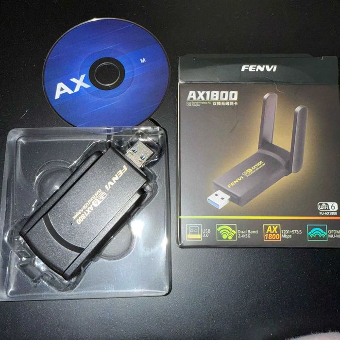 WiFi 5Ггц адаптер 802.11ax (6th gen) Fenvi FU-AX18000