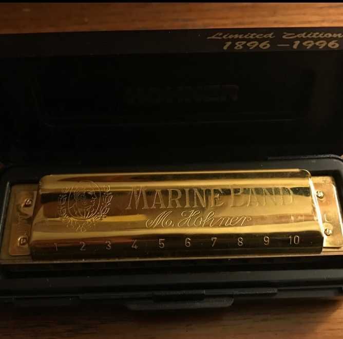 Harmonica Vintage Hohner Marine Band Edição centenária 1896a1996