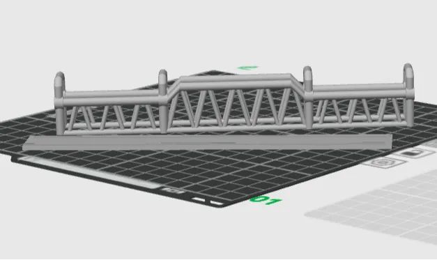 Ponte Pedestre Ferroviária em Miniatura (Escala N)