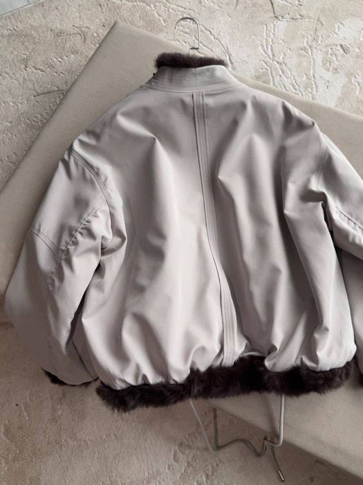 двостороння жіноча  парка з натуральним хутром
