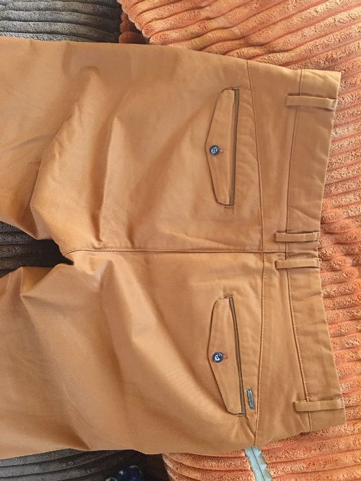 Spodnie chino brązowe discrete 32