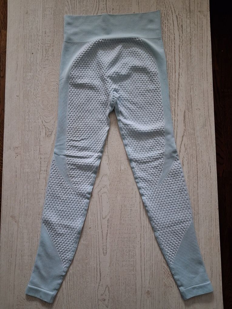 Legginsy Push up błękitne