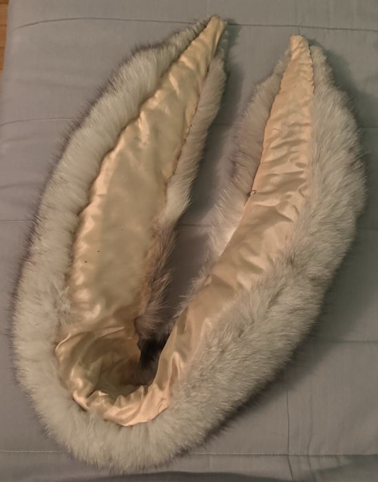 Naturalne futro z lisa + szal z lisa komplet naturalny