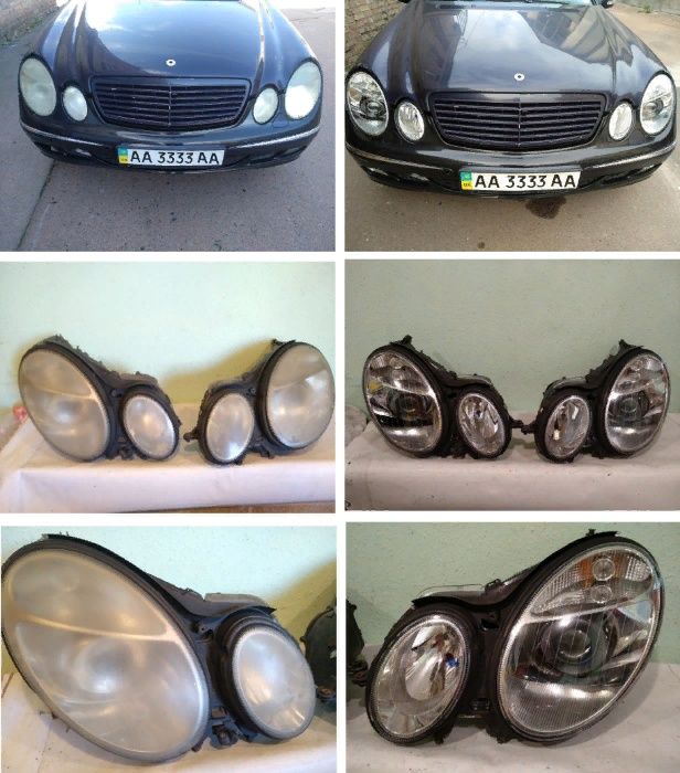Ремонт фар Мерседес Mercedes W211 W220 W212 W164 W166 замена линзы