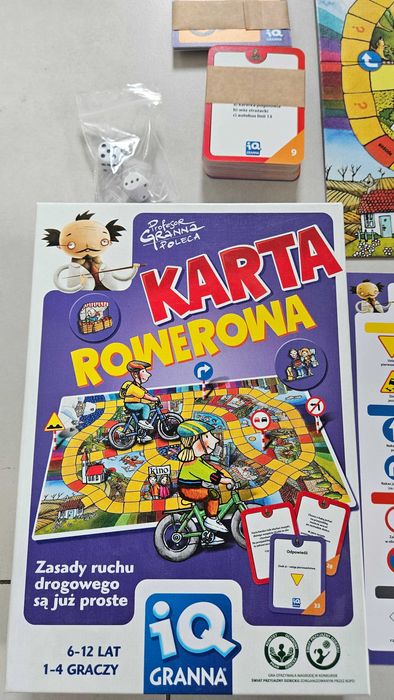 Gra planszowa GRANNA Karta rowerowa, nieużywana -praktycznie jak nowa
