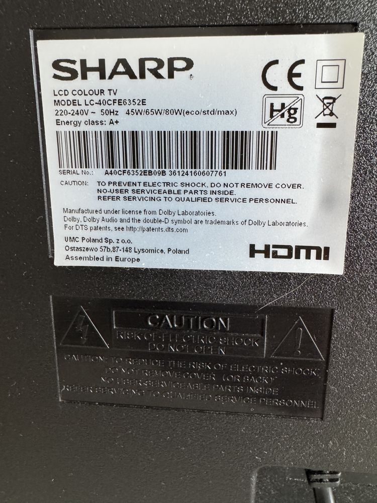 Telewizor Sharp 40 cali