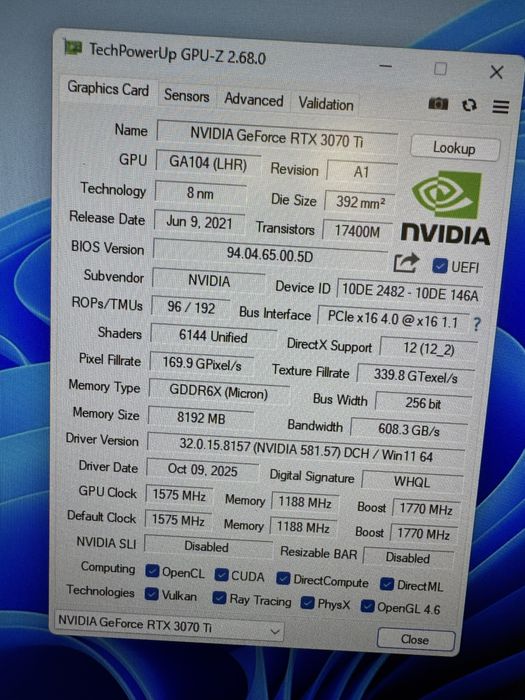 Komputer do gier RTX 3070 Ti/RYZEN 5/32GB RAM/512GB SSD NVMe