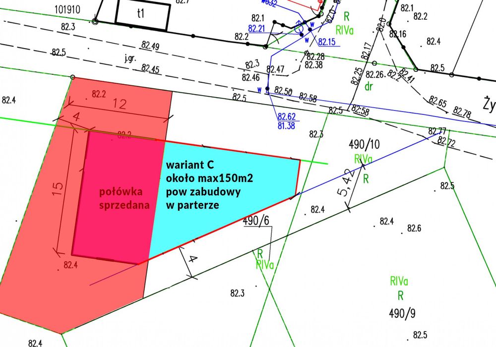 mała działka budowlana w Kamionkach z WZ 30% i pełnymi mediami