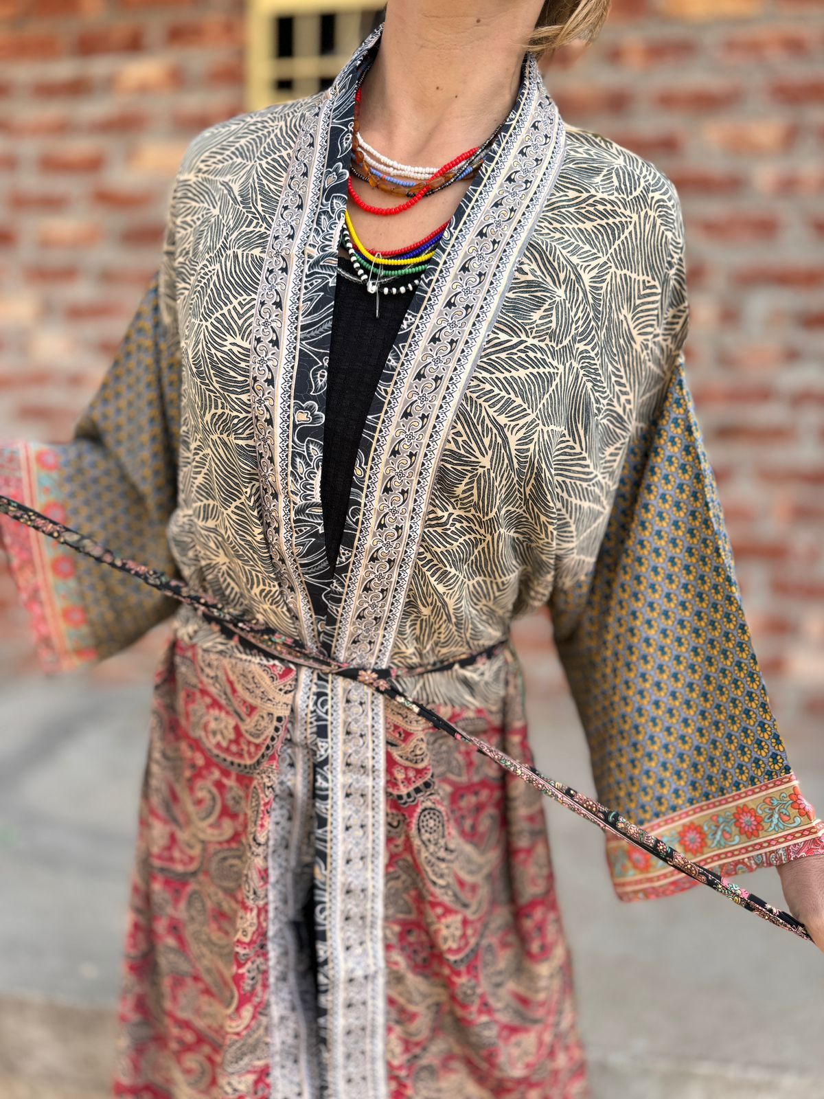 Kimono patchwork długie