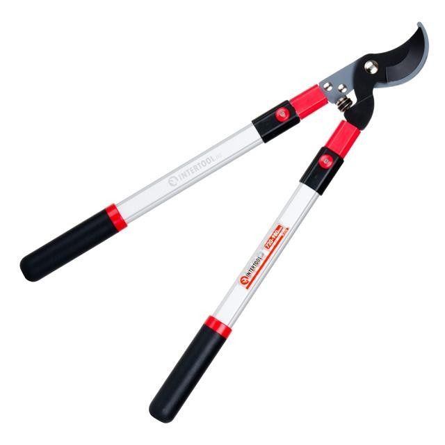 Сучкоріз для обрізання гілок з телескоп. ручками INTERTOOL FT-1115