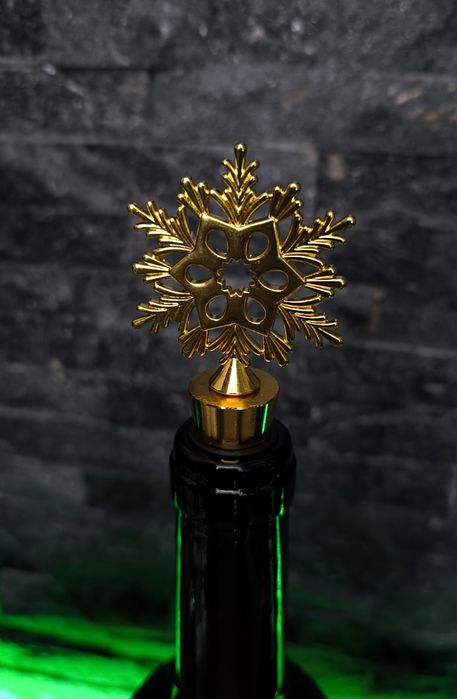 Korki do wina świąteczne na prezent kolor srebrny lub złoty