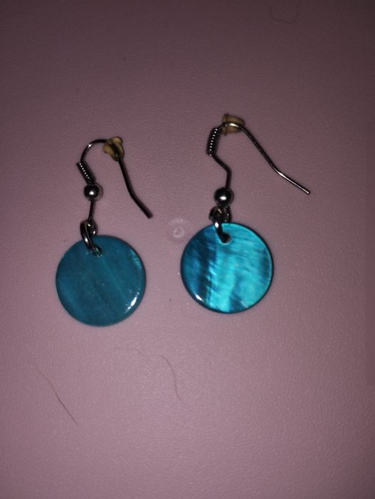Сережки бірюза натуральна диски