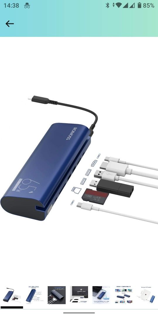 ROMOSS 65w Power Bank Hub  18000mAh підтримка 100W PD