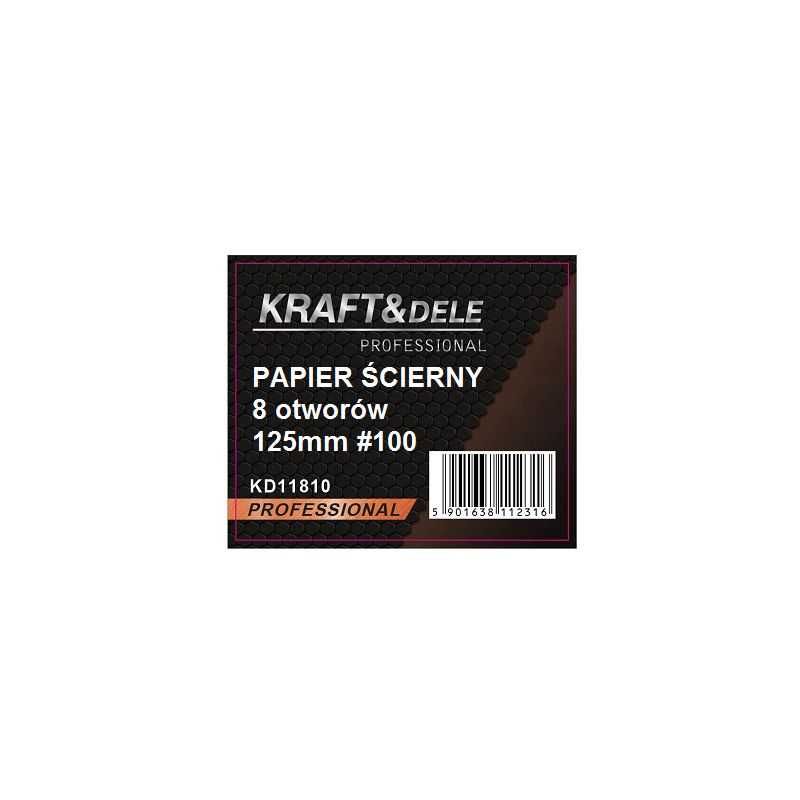 PAPIER ŚCIERNY na rzep z otworami 125mm krążek P100 50 KD11810