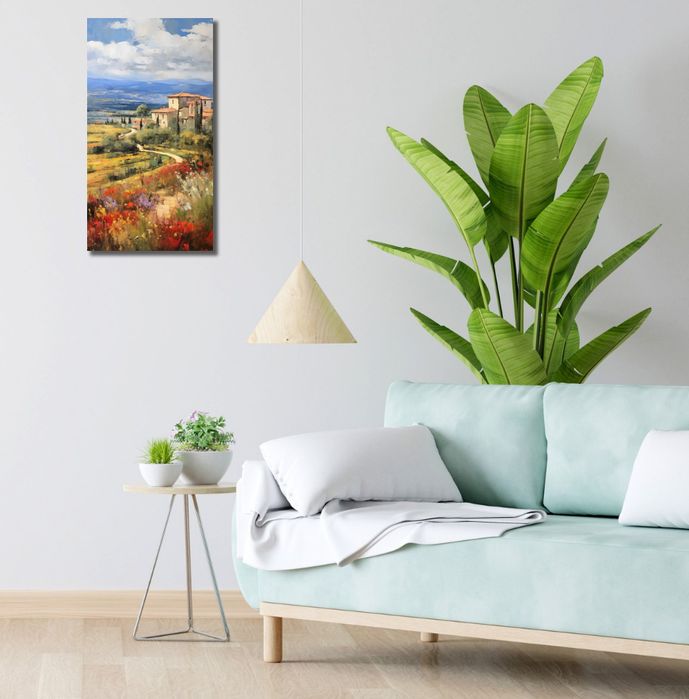 Obraz 30x60cm Toskańskie Poranne Widoki