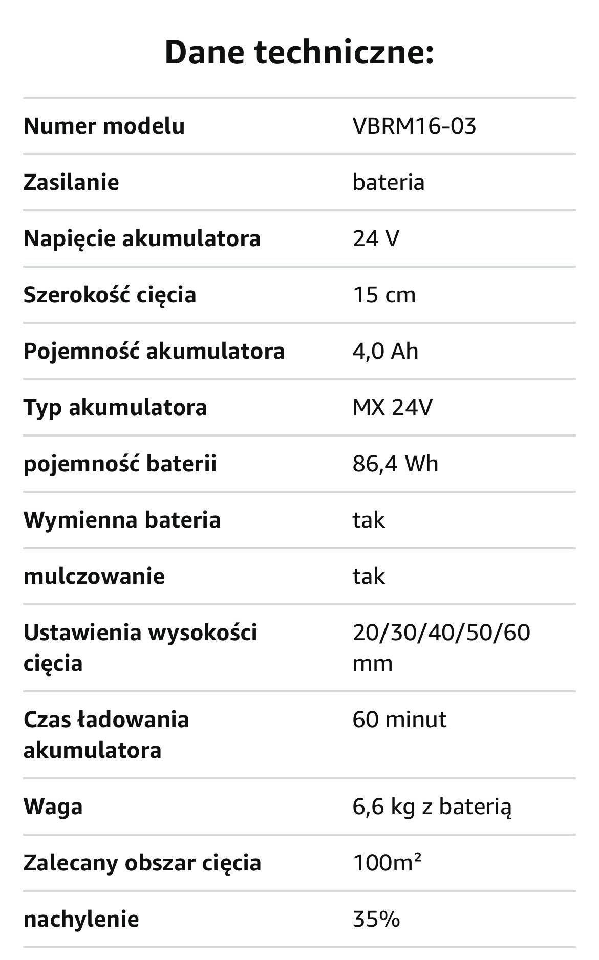 Kosiarka bezprzewodowa Nowa Amazon
