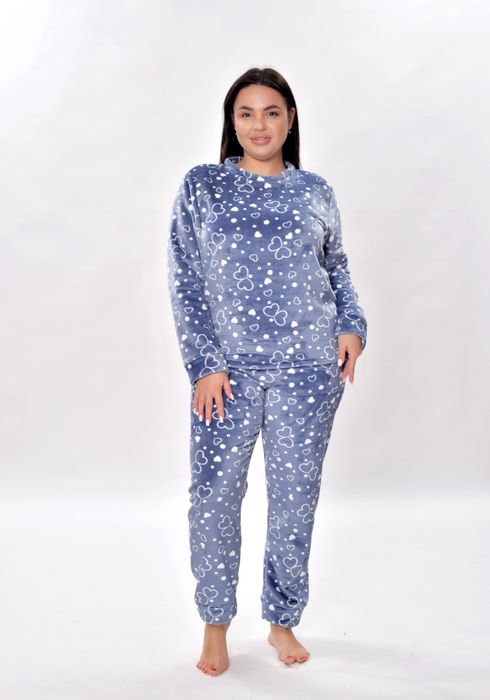 Батальні махрові жіночі пижами, 2XL, 3XL, 4XL