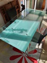 Mesa vidro de jantar