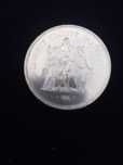 Moeda de prata 50 francs 1977 Franca