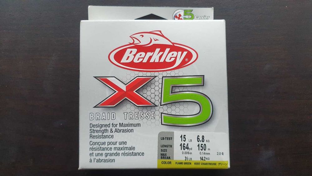 Plecionka Berkley X5 0,14mm 150m - Żółta