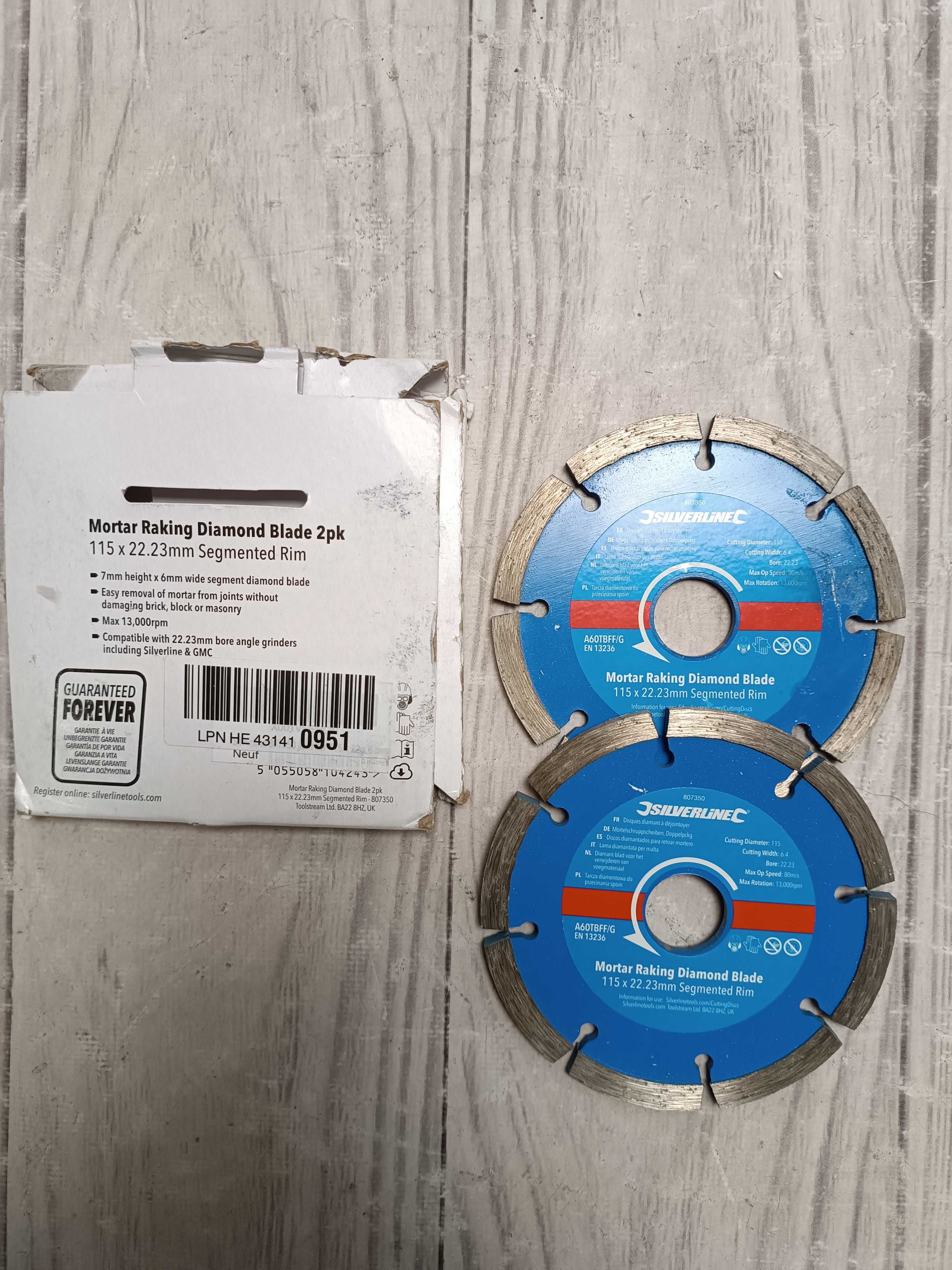 Silverline 807350 2 алмазних диски для видалення кладочного розчину