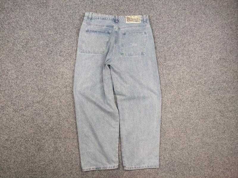 Широкі чоловічі блакитні джинси Dime logo baggy трендові штани sk8