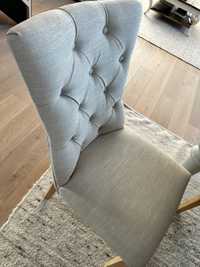 Krzesła tapicerowane szare dać bielony