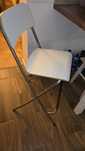 2 sztuki IKEA FRANKLIN Taboret składany hoker oparcie biały 63 cm