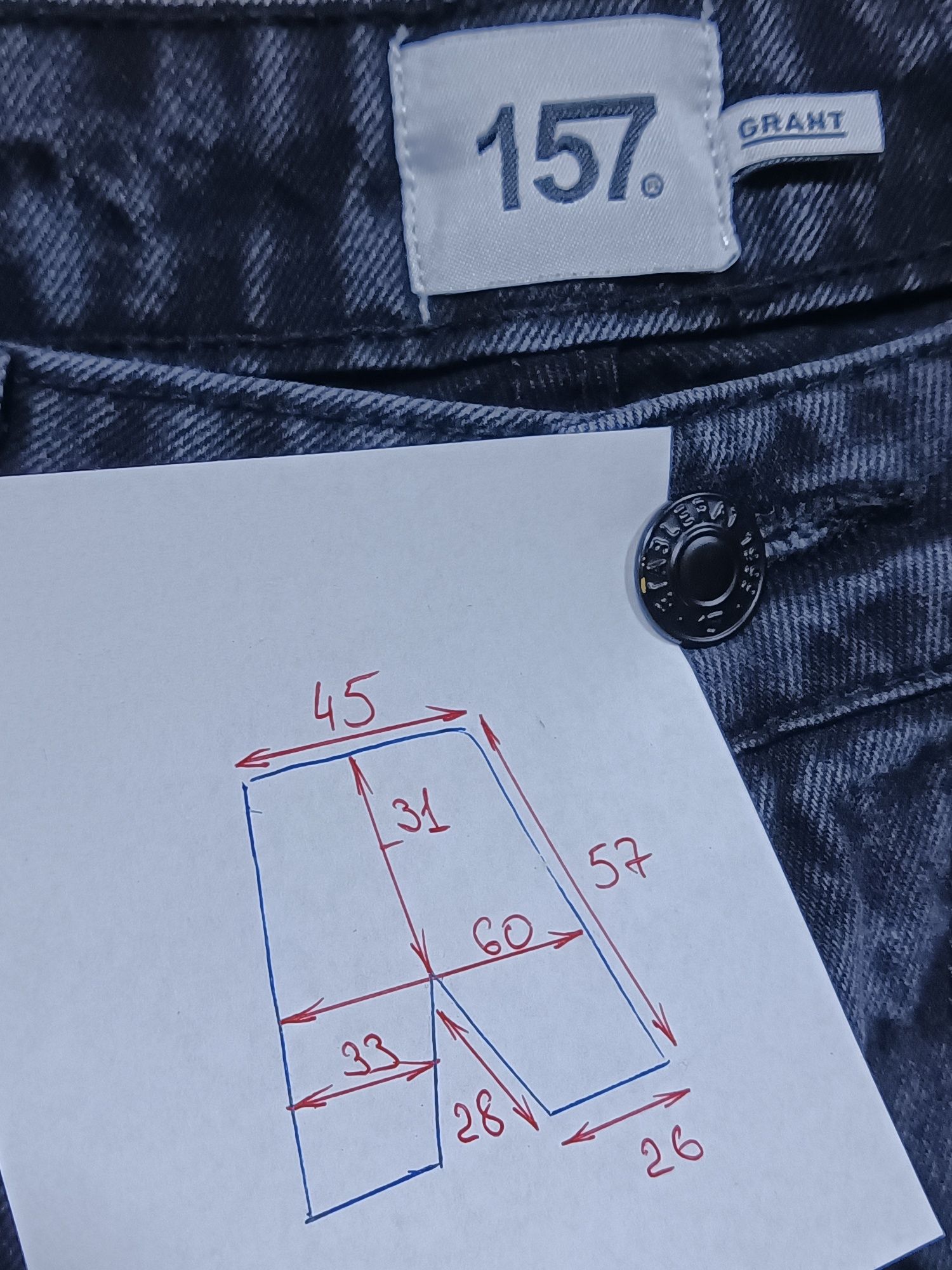 Шорти джинсові Lager 157 DENIM SHORTS "GRANT" розмір-L=w34"