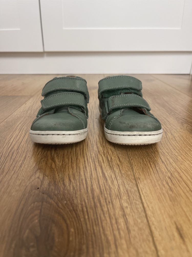 Świetne buciki Bisgaard 27 zielone skóra rzepy X