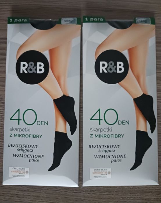 Skarpetki 40 den microfibra, 2 szt. R&B.