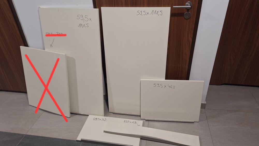 Fronty kuchenne magnolia z uchwytem