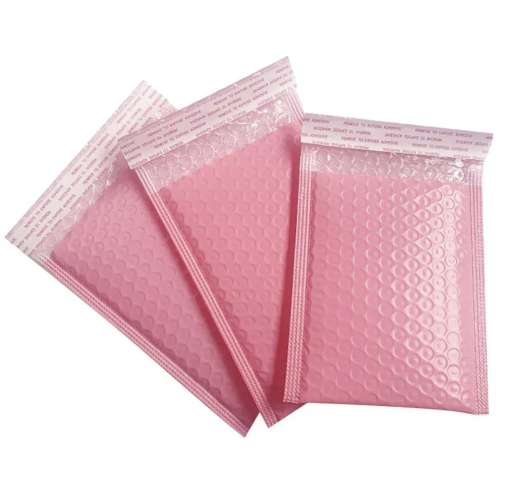 25 sztuk kopert bąbelkowych w kolorze różowym