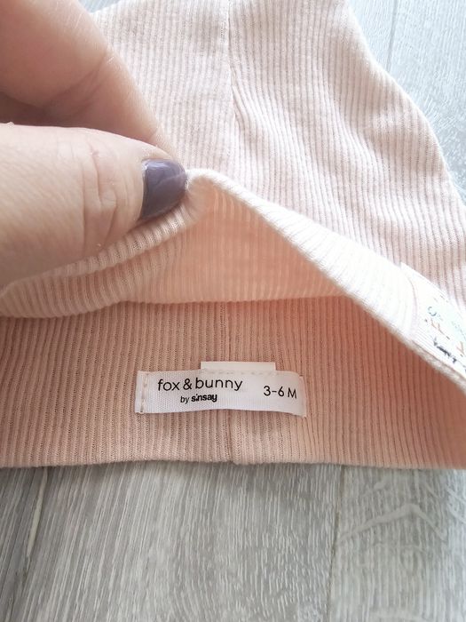 Morelowa czapeczka 3-6 miesięcy Fox&Bunny czapeczka niemowlęca