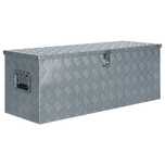 Vidaxl Aluminiowa Skrzynia, 110,5 X 38,5 X 40 Cm, Srebrna